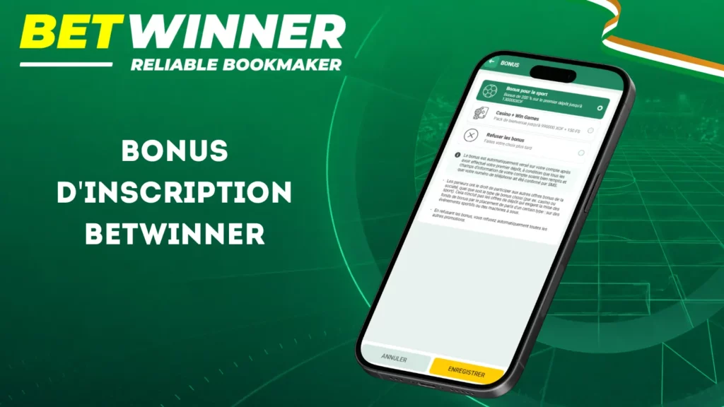 Bonus d'inscription Betwinner