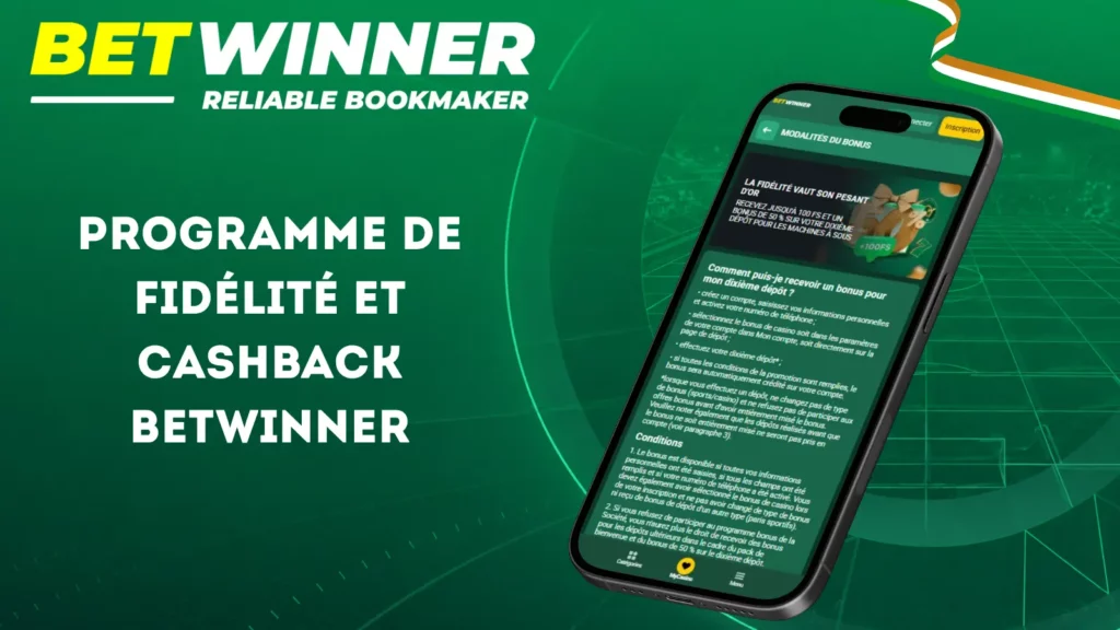 Programme de fidélité et cashback Betwinner