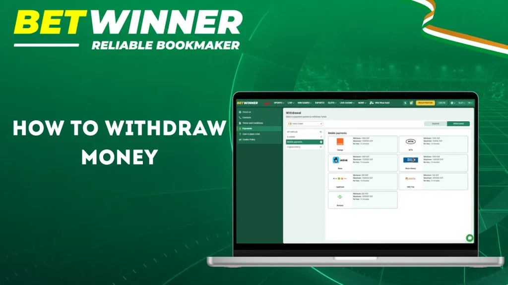 Withdraw Money Betwinner Account
