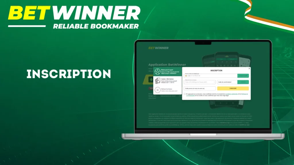 Inscription Betwinner